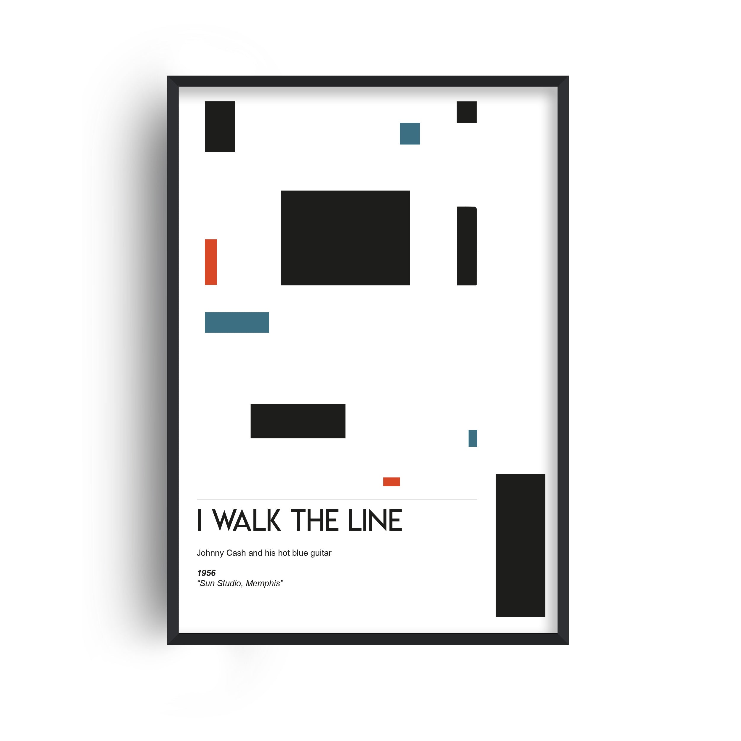 I Walk The Line Johnny Cash Music Inspired Giclée Art Print