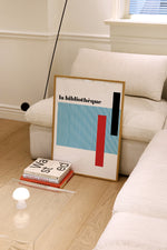 La bibliothèque french abstract Giclée Art Print