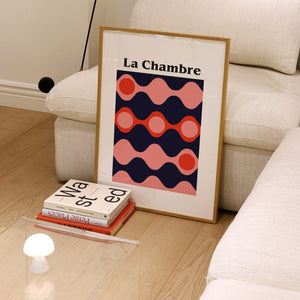 La Chambre French bedroom Giclée Retro Art Print