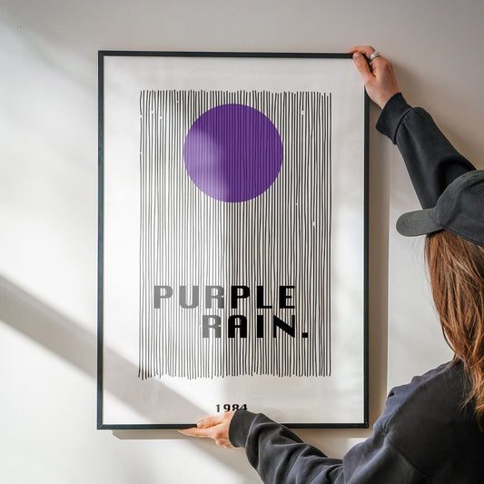 Purple Rain Giclée Giclée retro Art Print