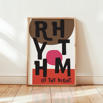 Rhythm Of The Night Retro Music Giclée Art Print
