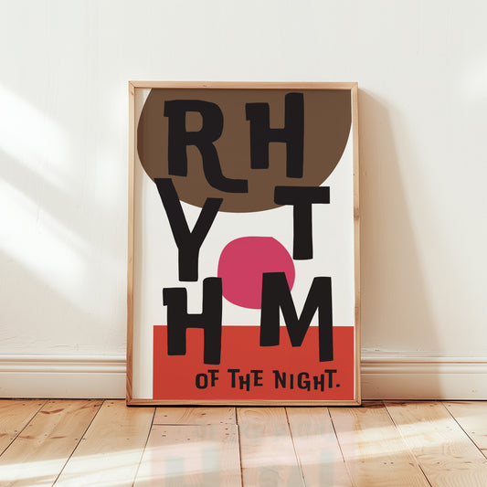 Rhythm Of The Night Retro Music Giclée Art Print