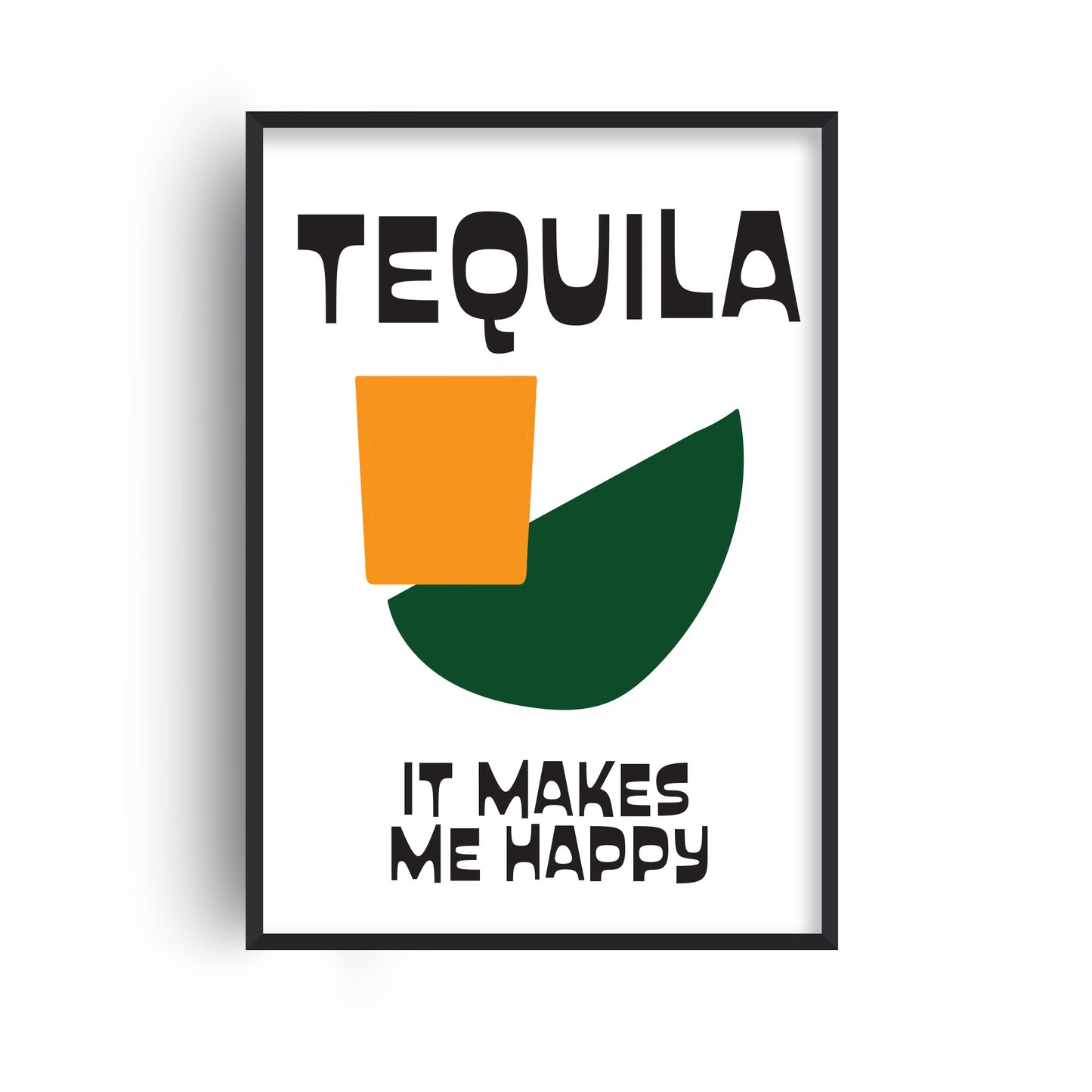Tequila It Makes Me Happy Retro Music Giclée Art Print