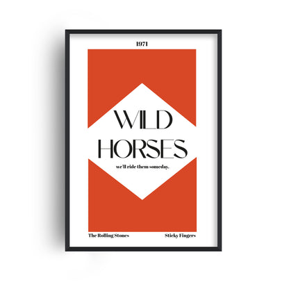 Wild Horses retro Giclée Art Print