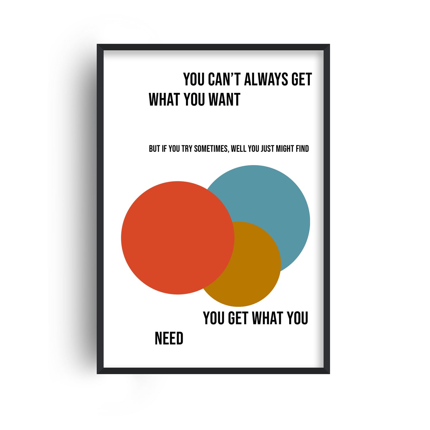 You can't always get what you want Giclée retro Art Print