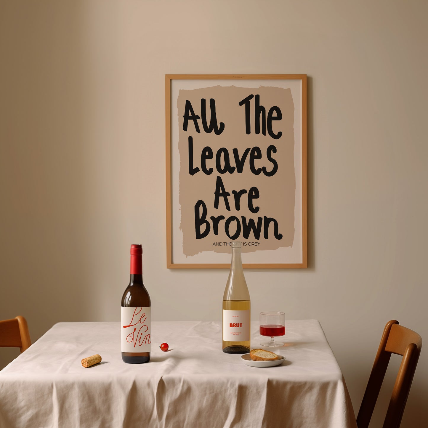 All The Leaves Are Brown Retro Music Giclée Art Print