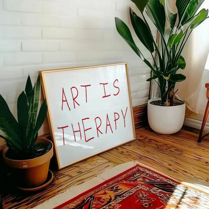 Art is therapy Retro Giclée Art Print