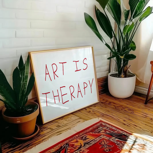 Art is therapy Retro Giclée Art Print