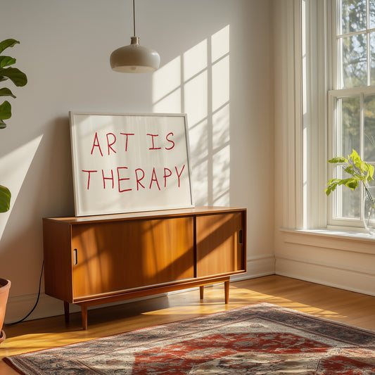 Art is therapy Retro Giclée Art Print