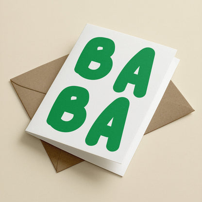BaBa Baby Greetings Card