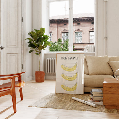 Bananas French Giclée Retro Art Print