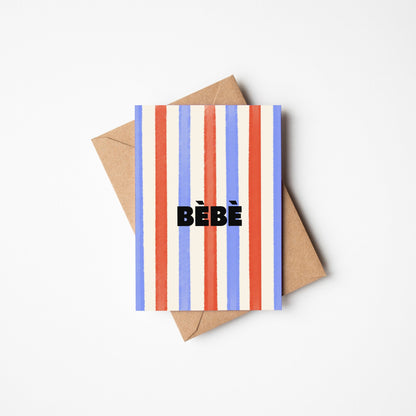 Bèbé Baby Greetings Card