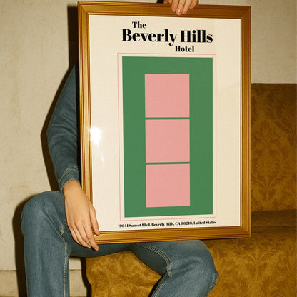 The Beverly Hills hotel Giclée retro Art Print