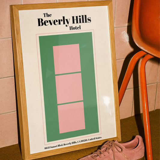 The Beverly Hills hotel Giclée retro Art Print