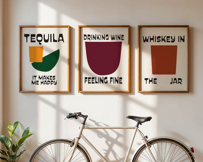 Tequila It Makes Me Happy Retro Music Giclée Art Print