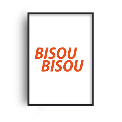 Bisou Bisou French retro Giclée Art Print