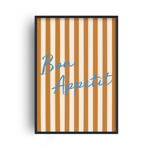 Bon Appetit Striped Retro Giclée Art Print