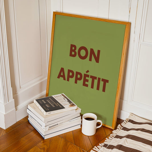 Bon Appetit French Retro Giclée Art Print