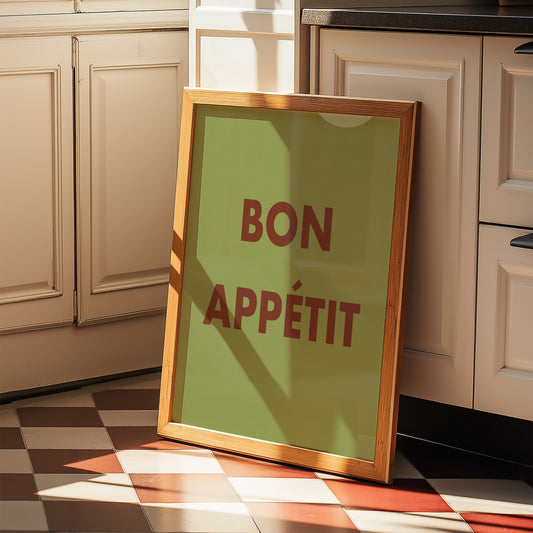 Bon Appetit French Retro Giclée Art Print