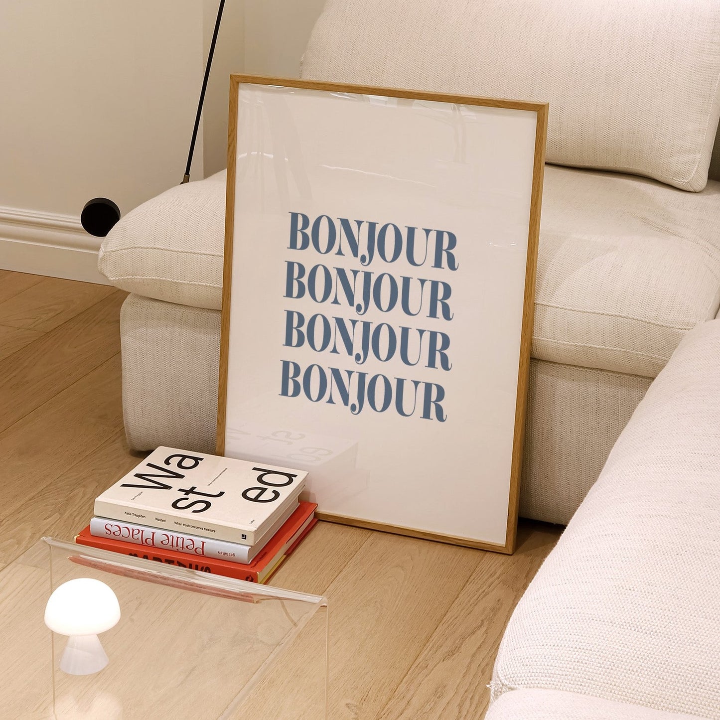 Bonjour And Merci French Giclée Art Print Set