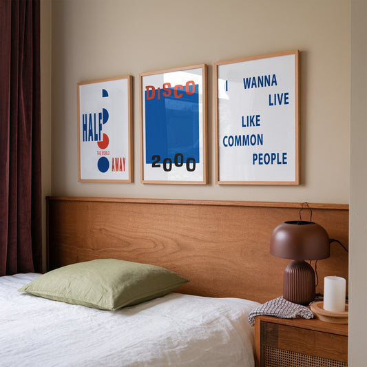 The Britpop Music Art Print Gift Set (Set of 3)