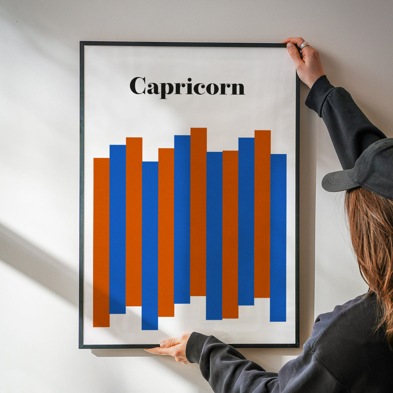 Capricorn Zodiac Star Sign Giclée retro Art Print