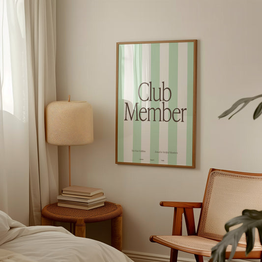 Fanclub Core Club Member Stripe Retro Giclée Art Print
