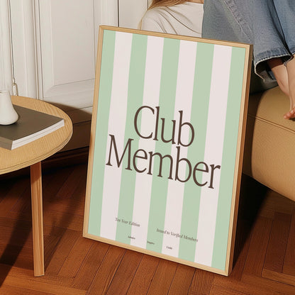 Fanclub Core Club Member Stripe Retro Giclée Art Print
