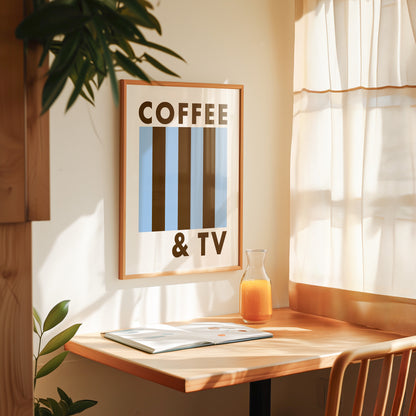 Coffee And TV Retro Music Giclée Art Print