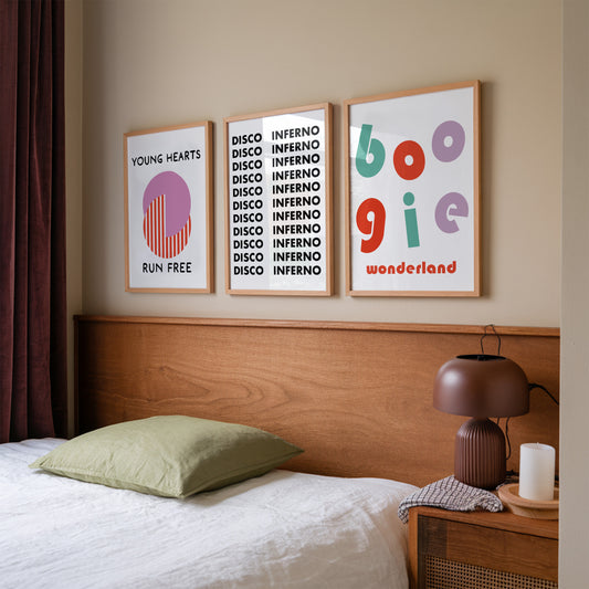 The Disco Music Art Print Gift Set (Set of 3)