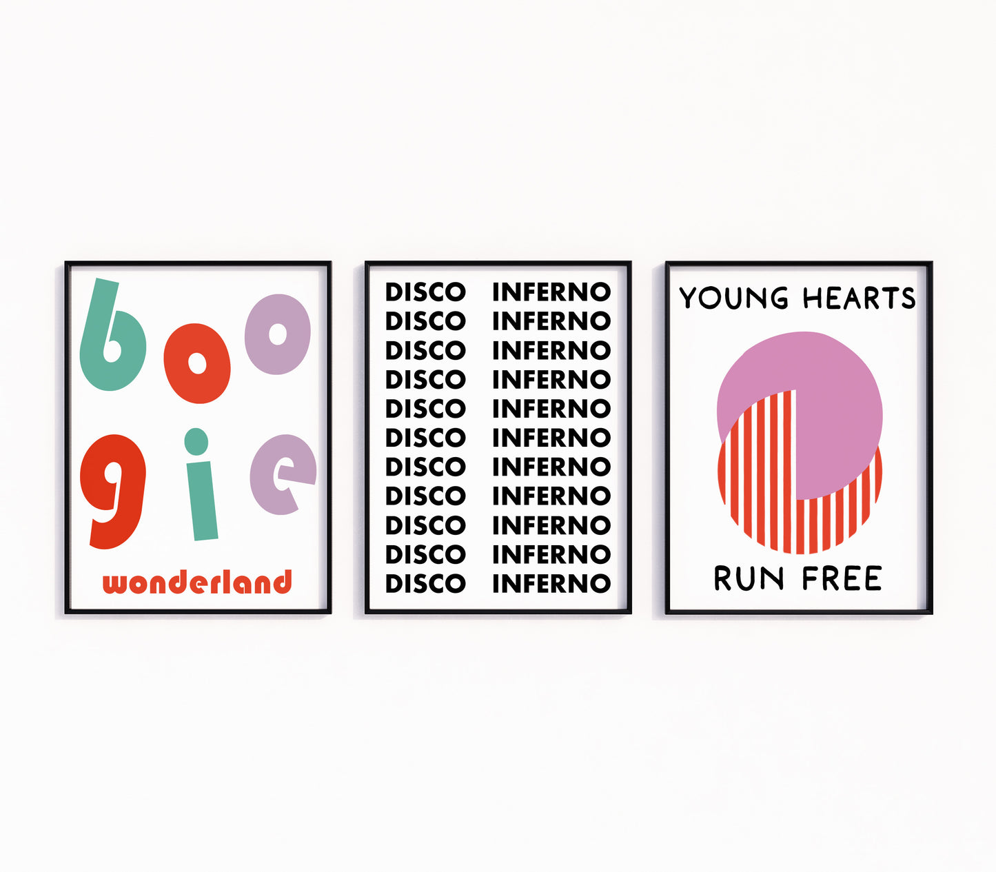 The Disco Music Art Print Gift Set (Set of 3)