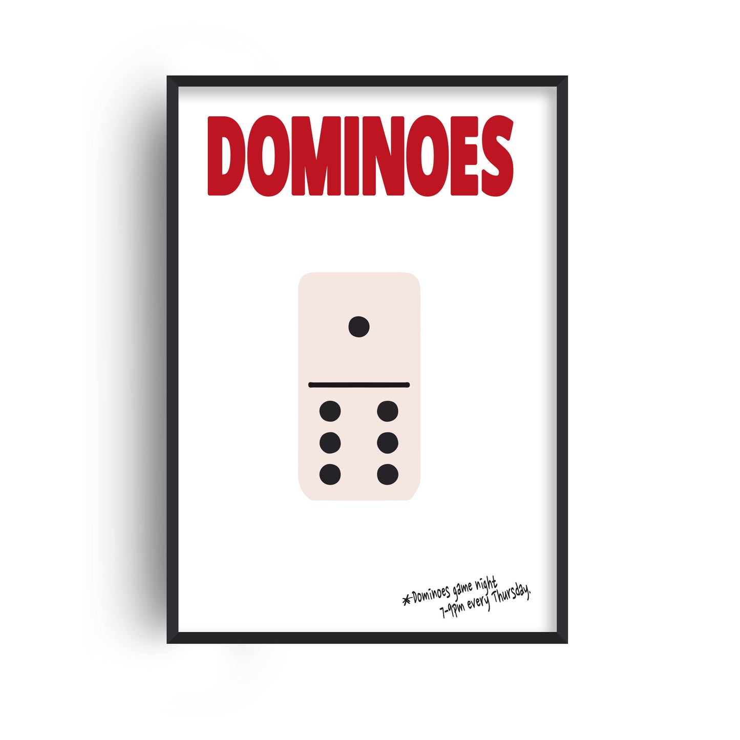 Dominoes Retro Game Giclée Art Print