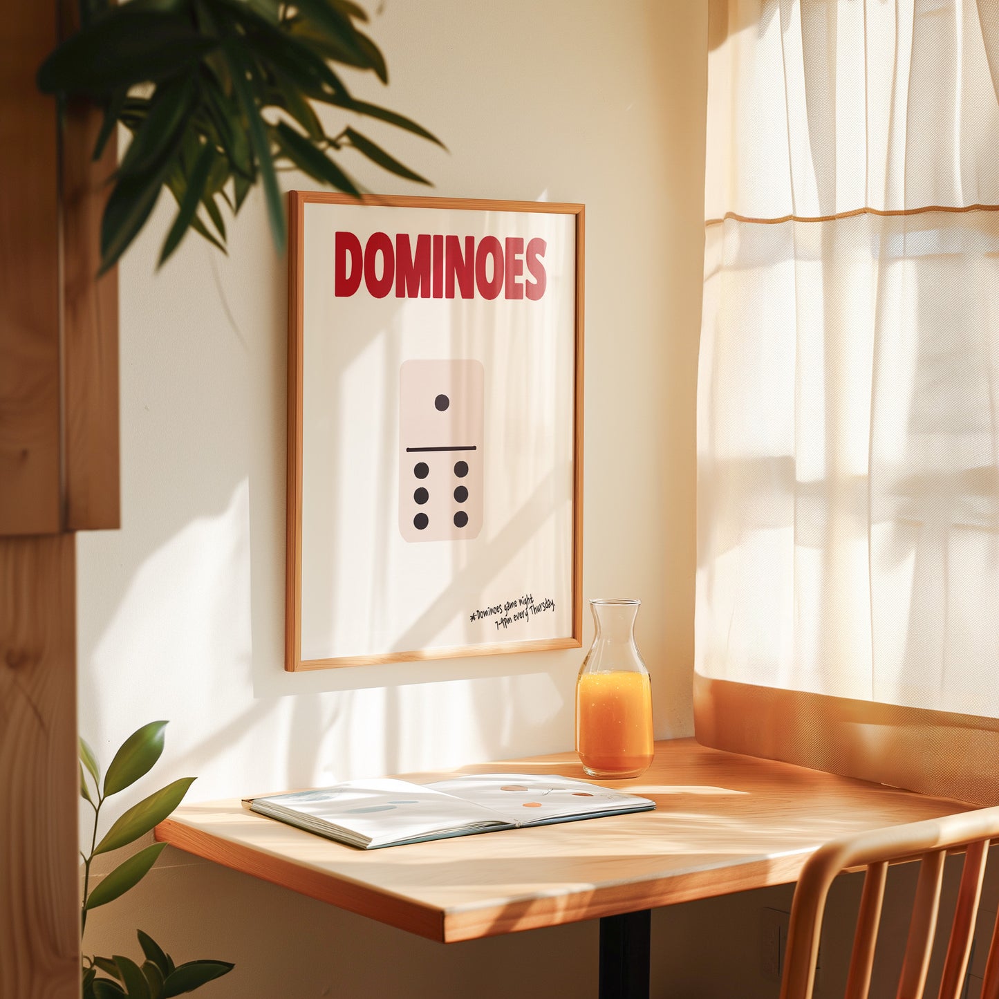 Dominoes Retro Game Giclée Art Print