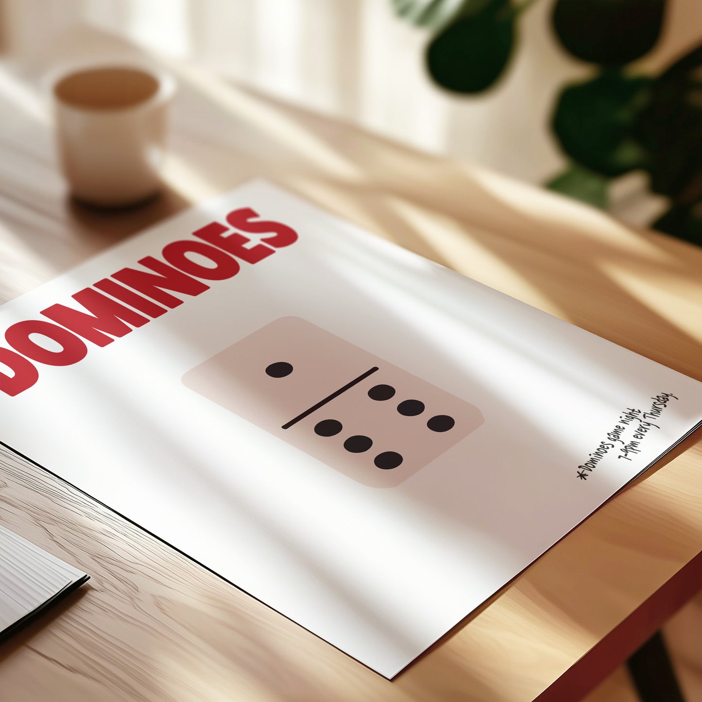 Dominoes Retro Game Giclée Art Print