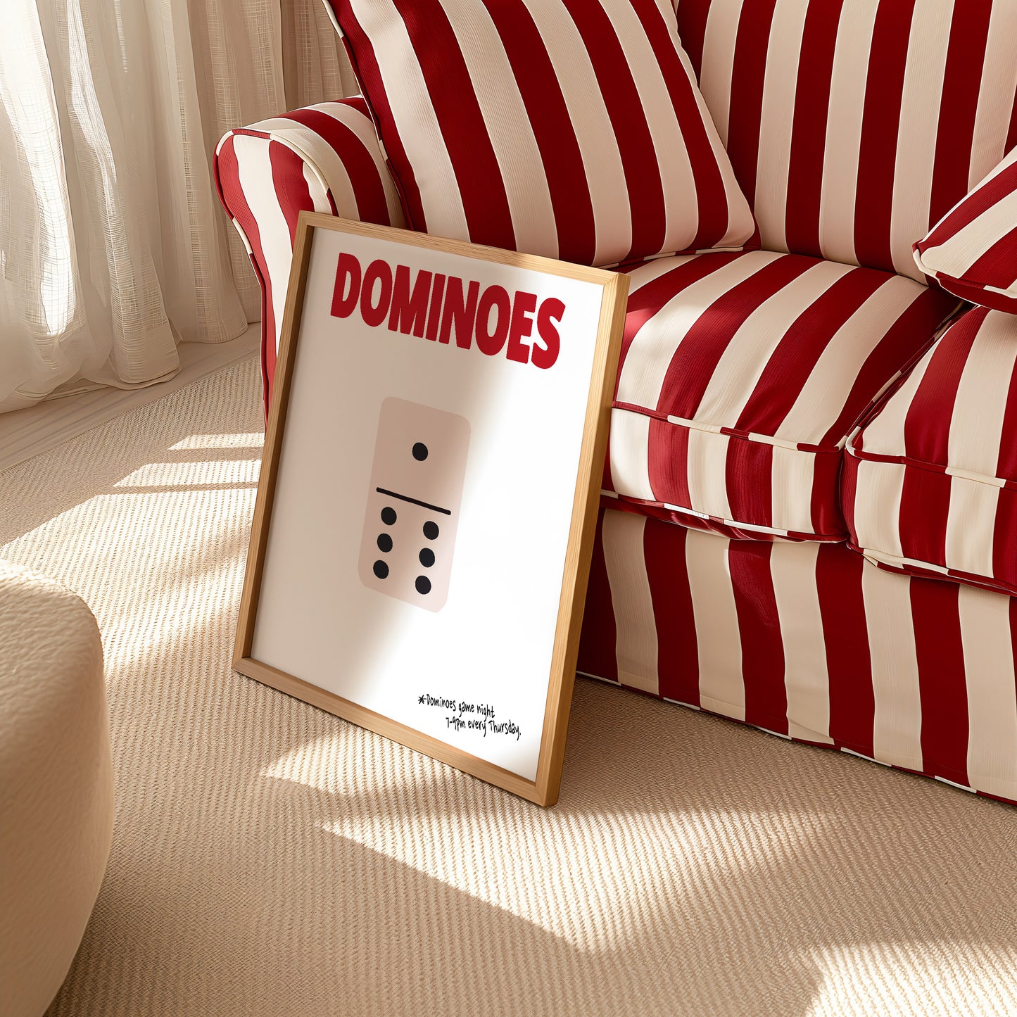 Dominoes Retro Game Giclée Art Print