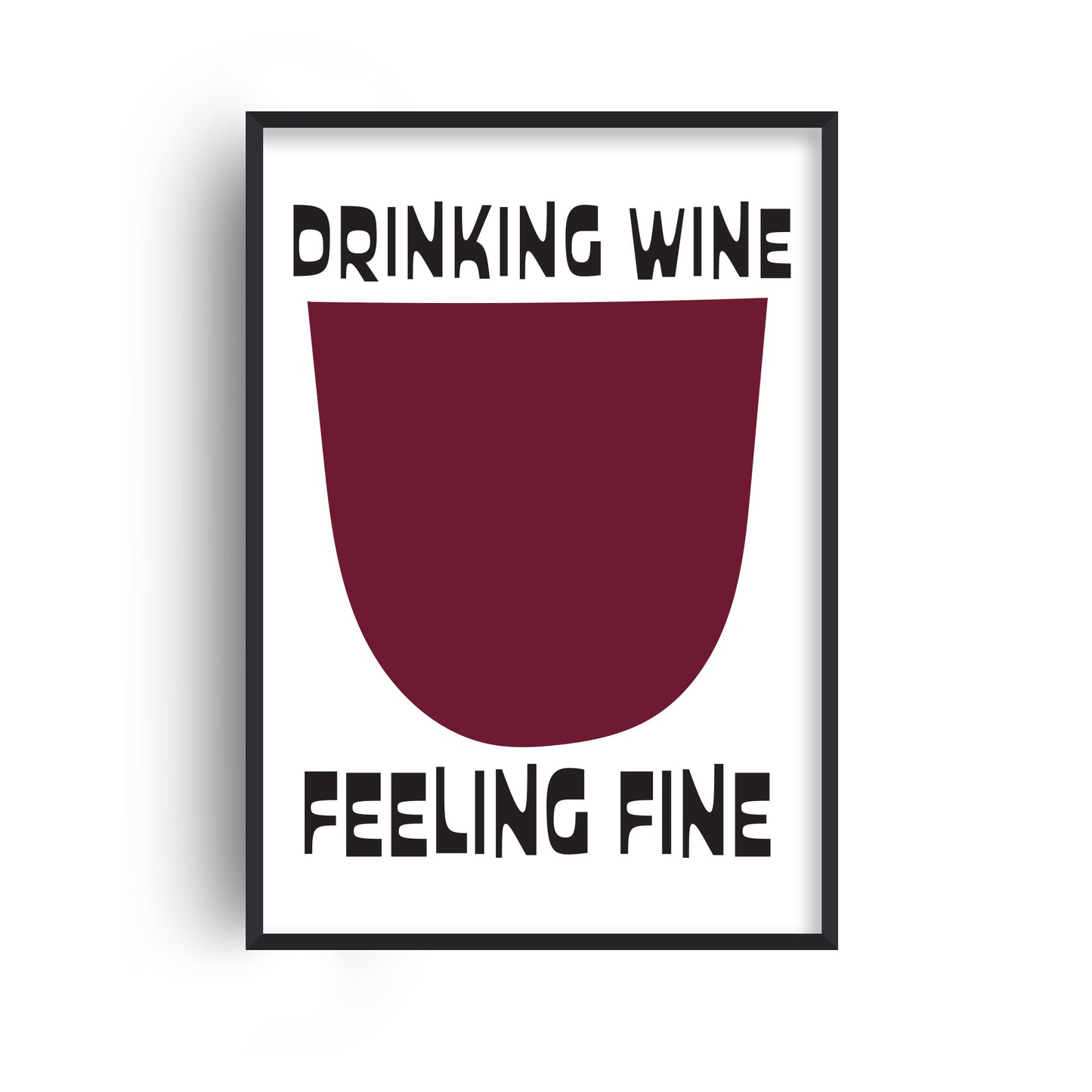 Drinking Wine Feeling Fine Retro Music Giclée Art Print