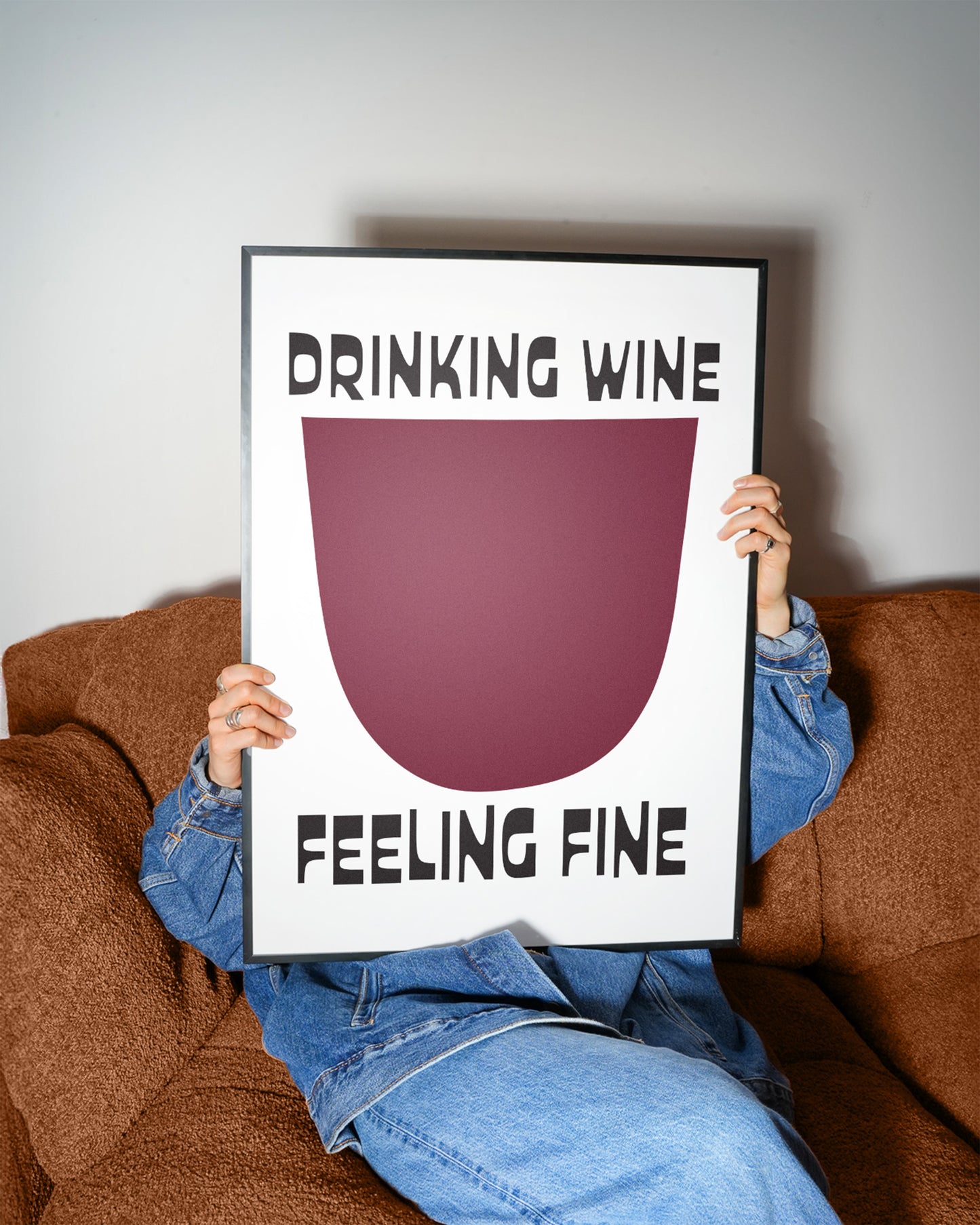 Drinking Wine Feeling Fine Retro Music Giclée Art Print
