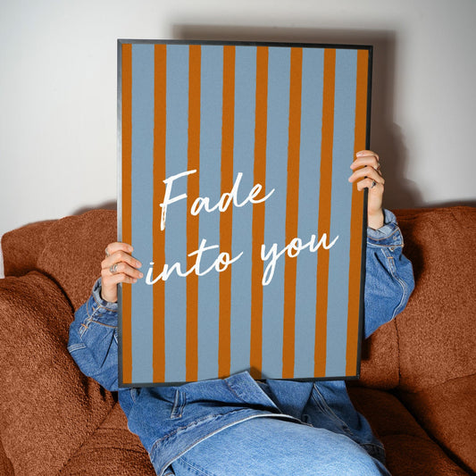 Fade Into You Striped Bedroom Retro Music Giclée Art Print