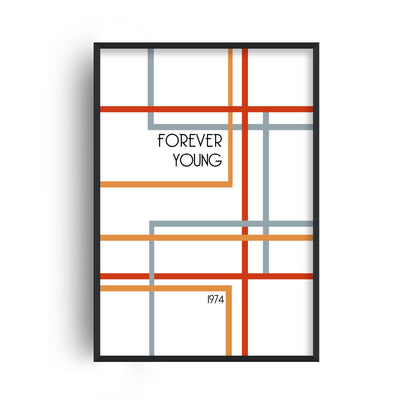 Forever Young nursery Giclée retro Art Print