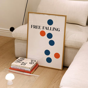 Free Falling Giclée retro Art Print