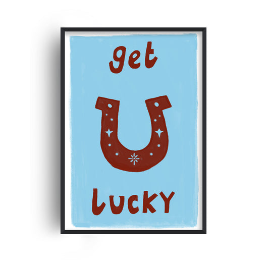 Get Lucky hand painted western playful art print