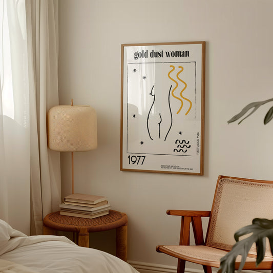 Gold dust woman Giclée retro Art Print