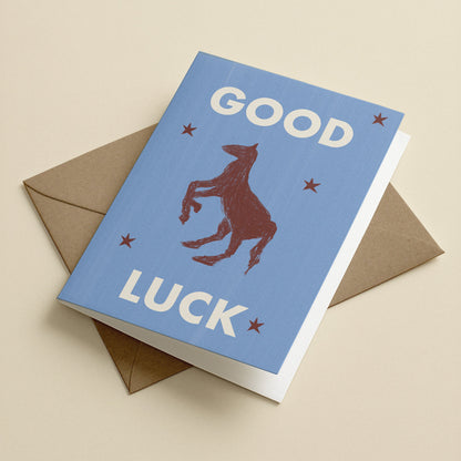 Good Luck Horse Greetings Card