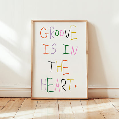 Groove Is In The Heart Retro Music Giclée Art Print