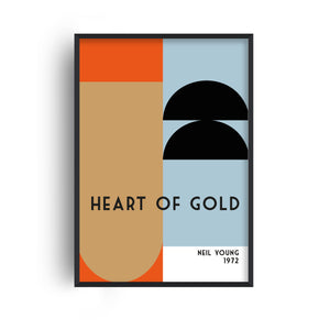 Heart of Gold Retro nursery Giclée retro Art Print
