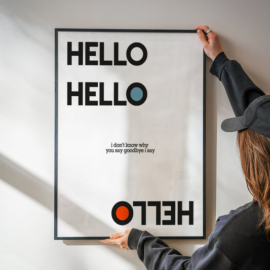 Hello Goodbye Giclée retro Art Print