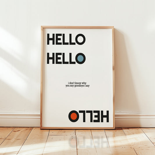 Hello Goodbye Giclée retro Art Print