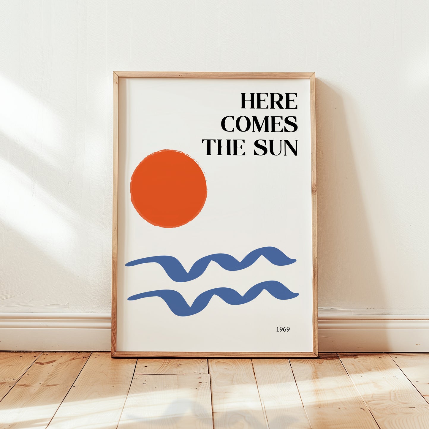 Here comes the sun Giclée retro art Print