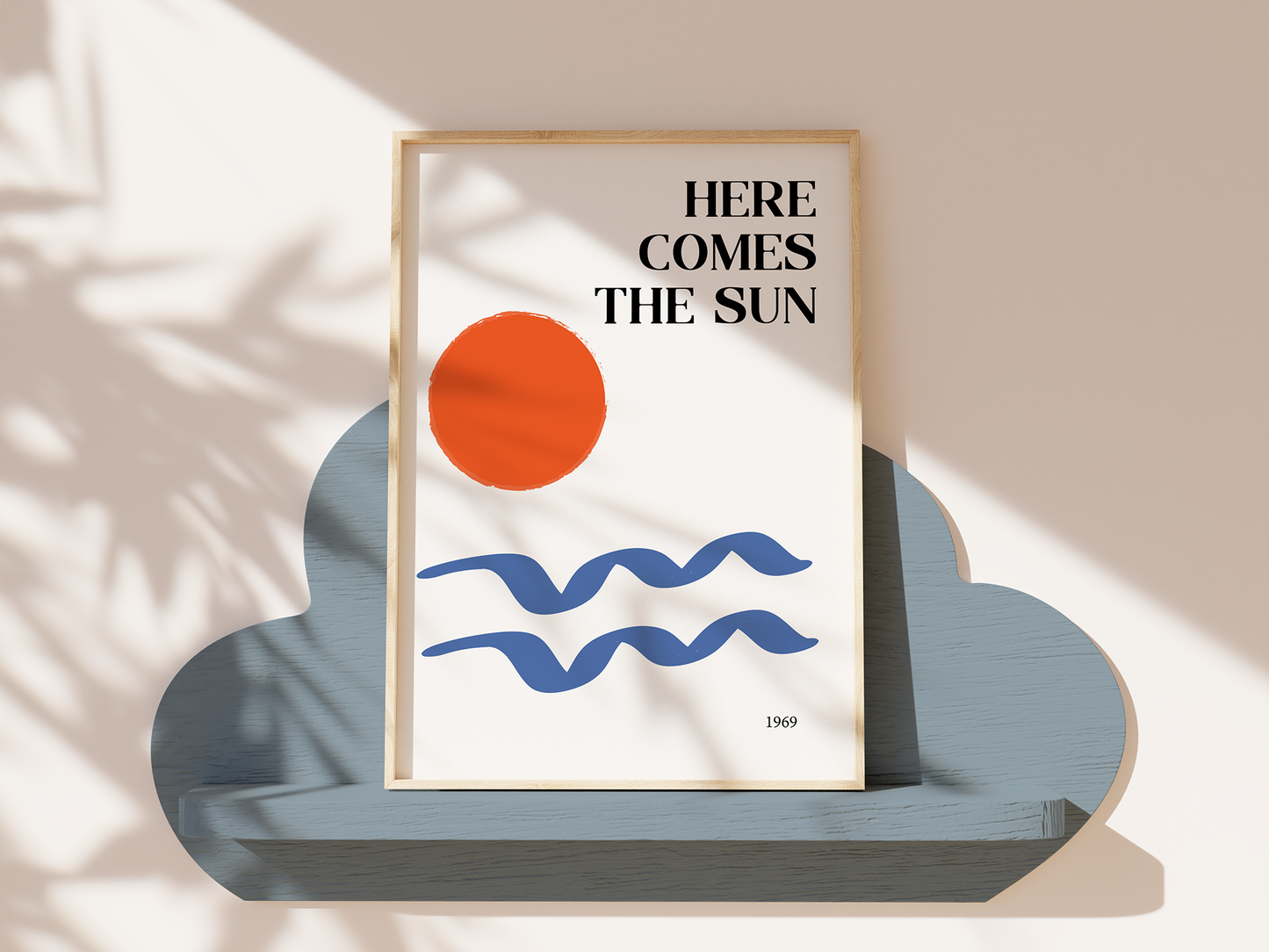 Here comes the sun Giclée retro art Print