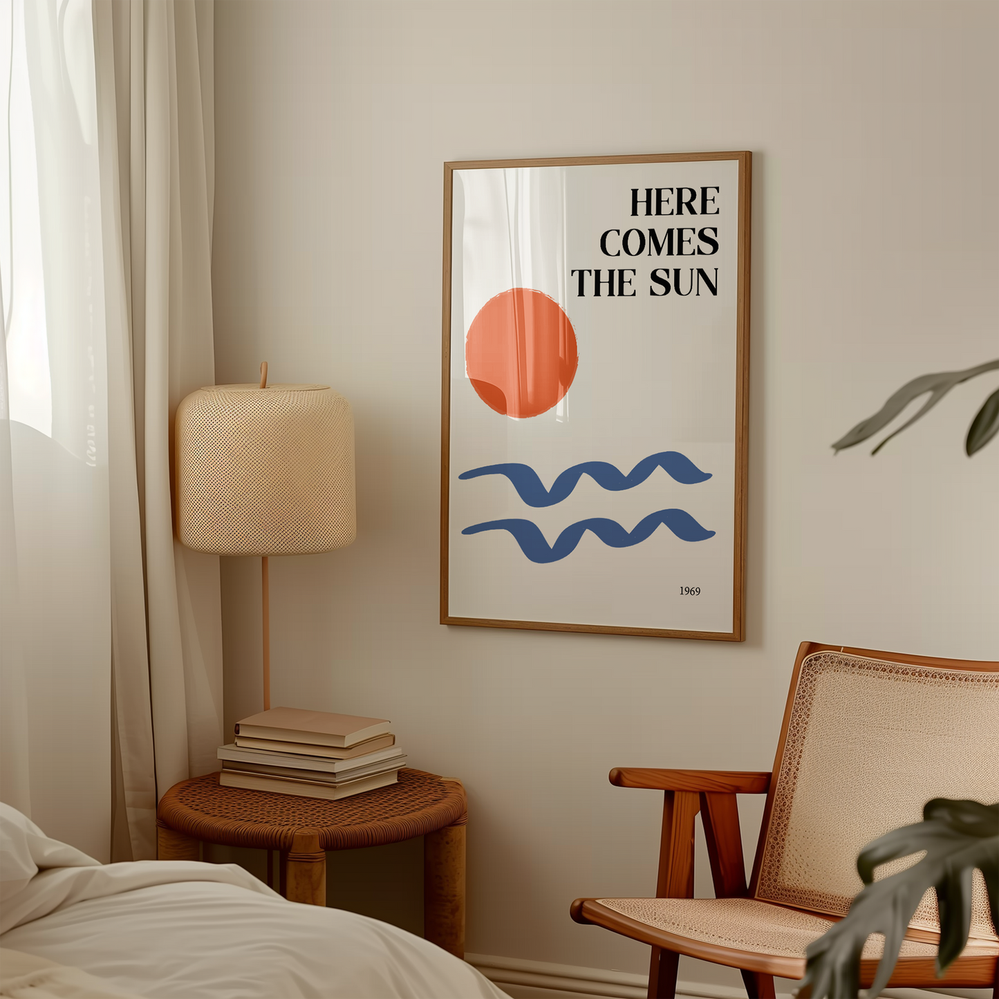 Here comes the sun Giclée retro art Print